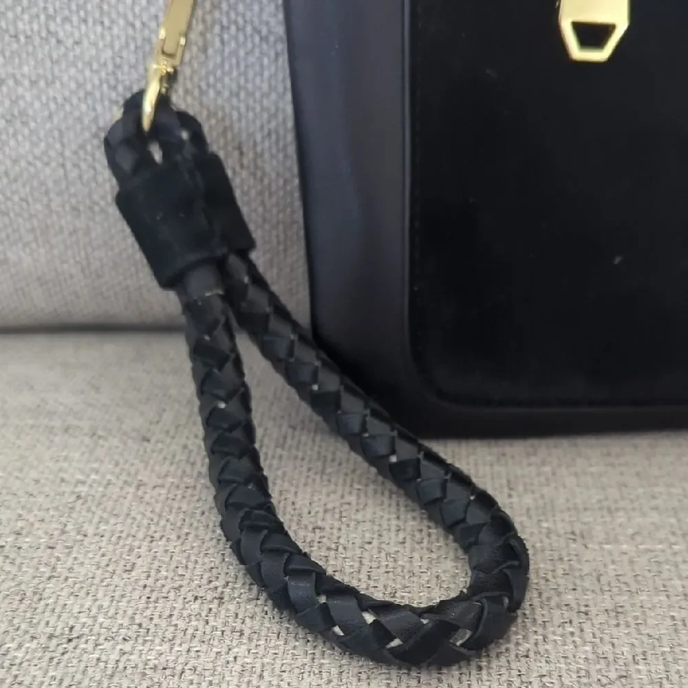 BCBGMaxAzria Black and Gold Wristlet Clutch